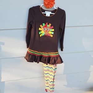 4T Thanksgiving Turkey Tunic & Matching Leggings
